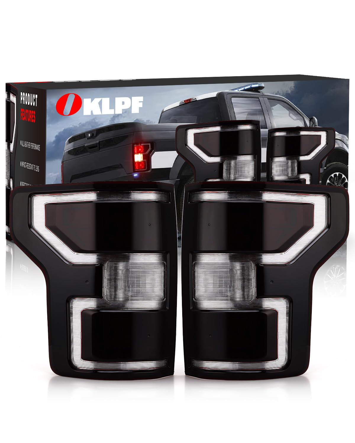 Amazon.com: OKLPF Rear Brake Smoked Tail Light Compatible With